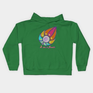 I am a flower Kids Hoodie